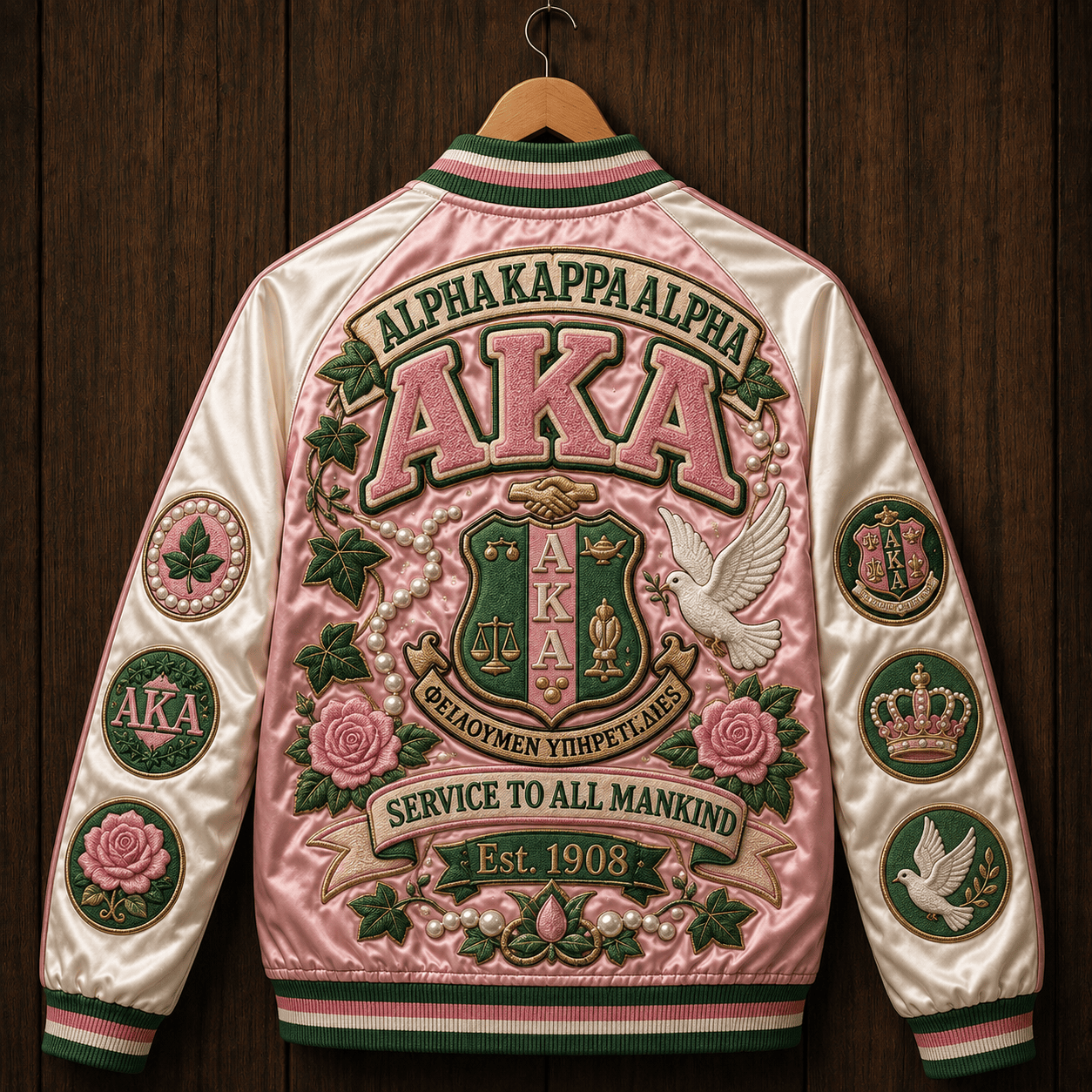 PREMIUM AKA SATIN BASEBALL JACKET NTNA