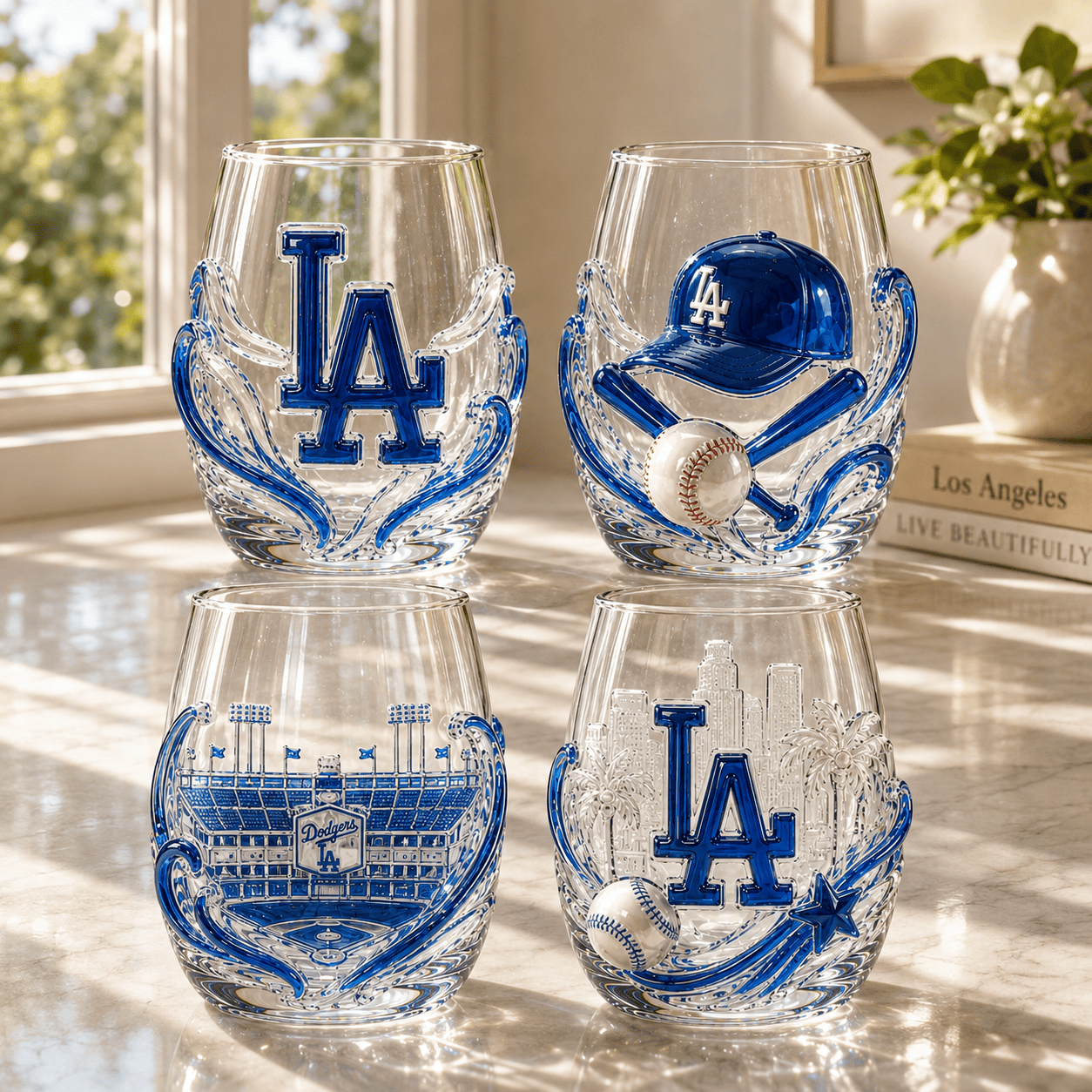 LAD Stemless Glass Cup Set TTTT