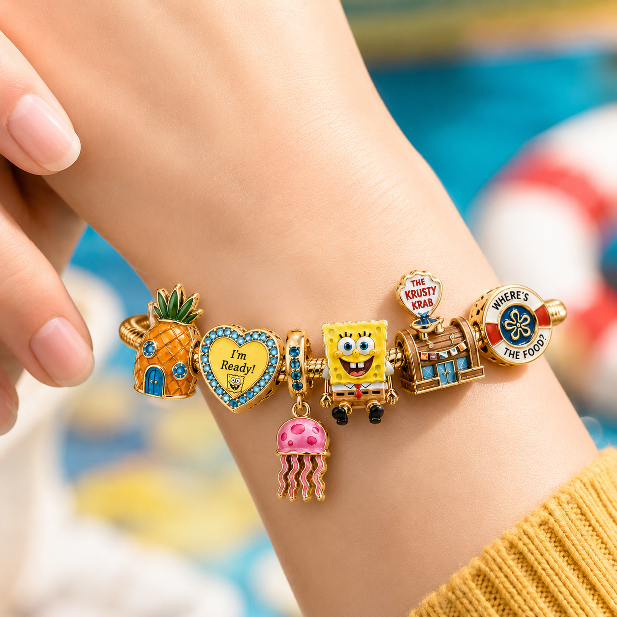SBSP Gold Charm Bracelet Set BMD