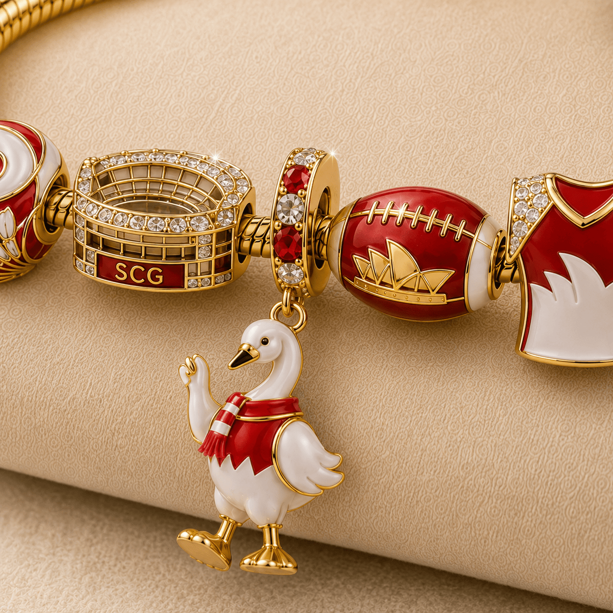 SNSW Gold Charm Bracelet Set TMH