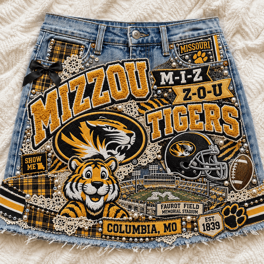 MSTG Embellished Denim Skirt NTKO