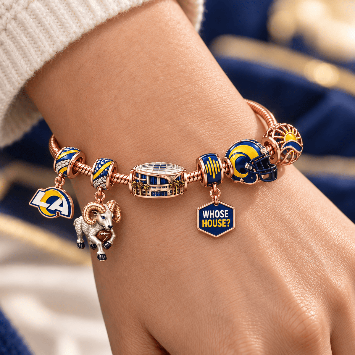 LARS Rose Gold Charm Bracelet Set HQH