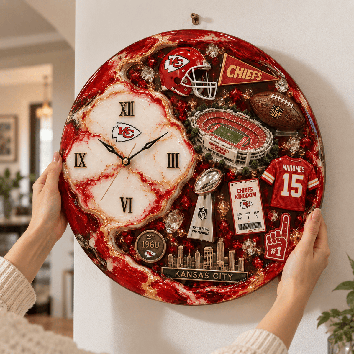 Premium KCC Statement 3D Decorative Wall Clock DNBN