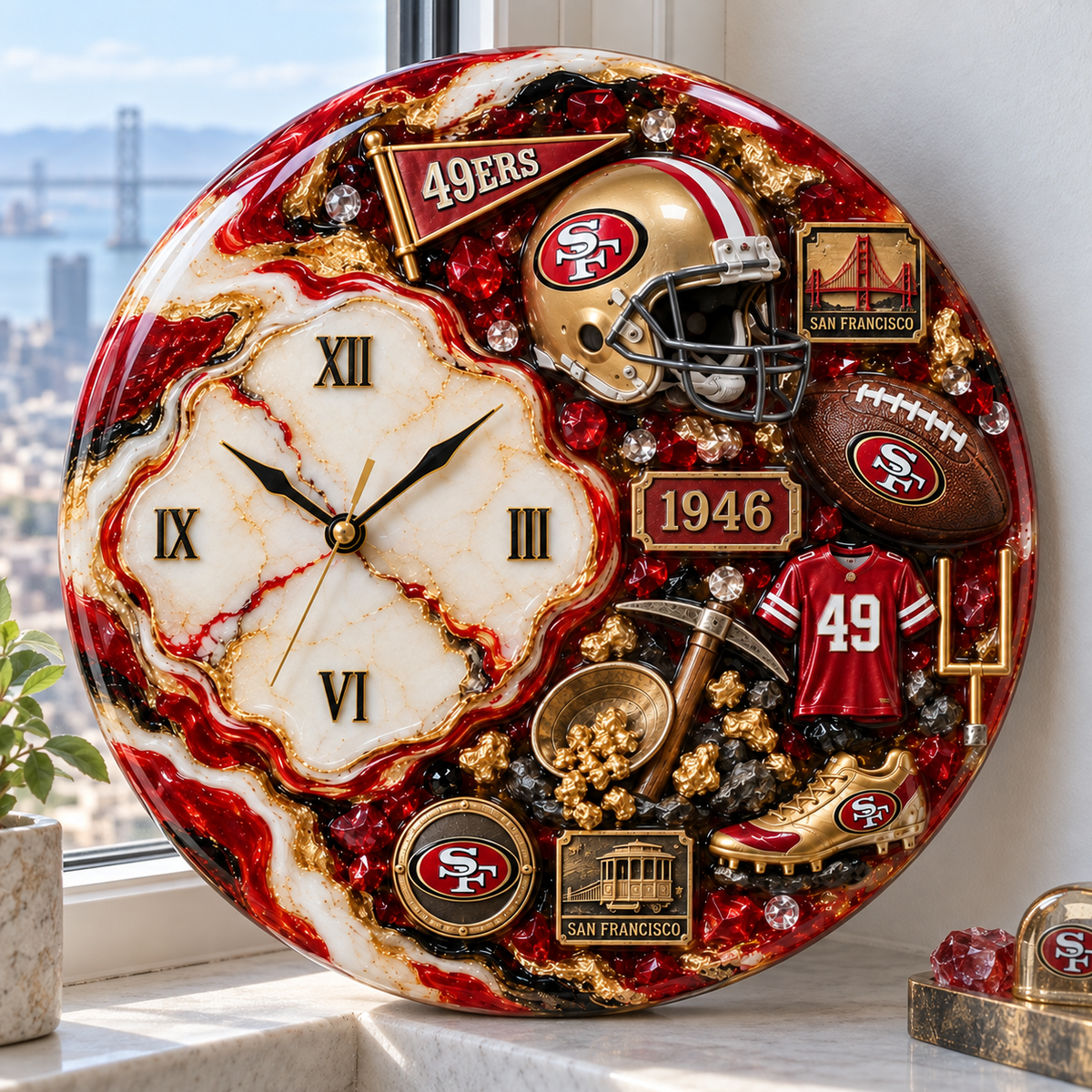 Premium SF49 Statement 3D Decorative Wall Clock DNBN
