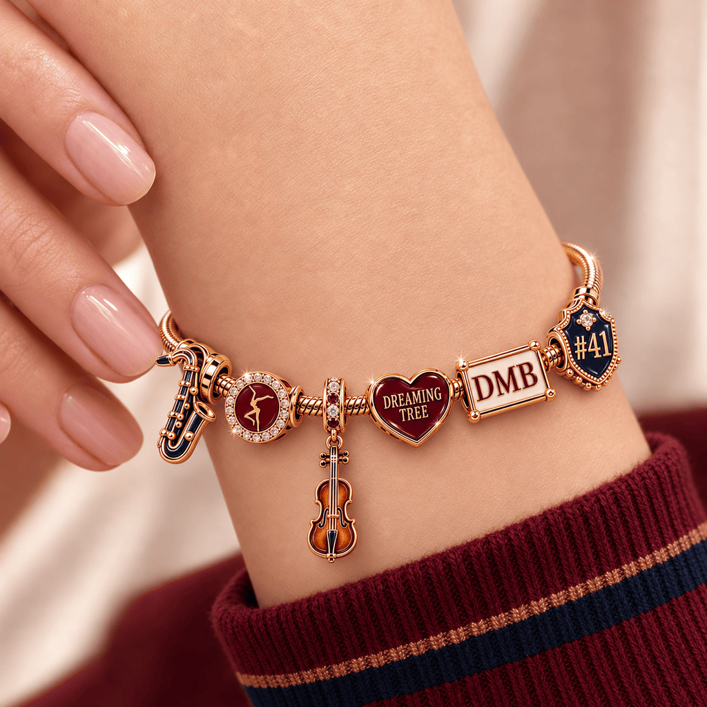 DMB Rose Gold Charm Bracelet Set TTTT