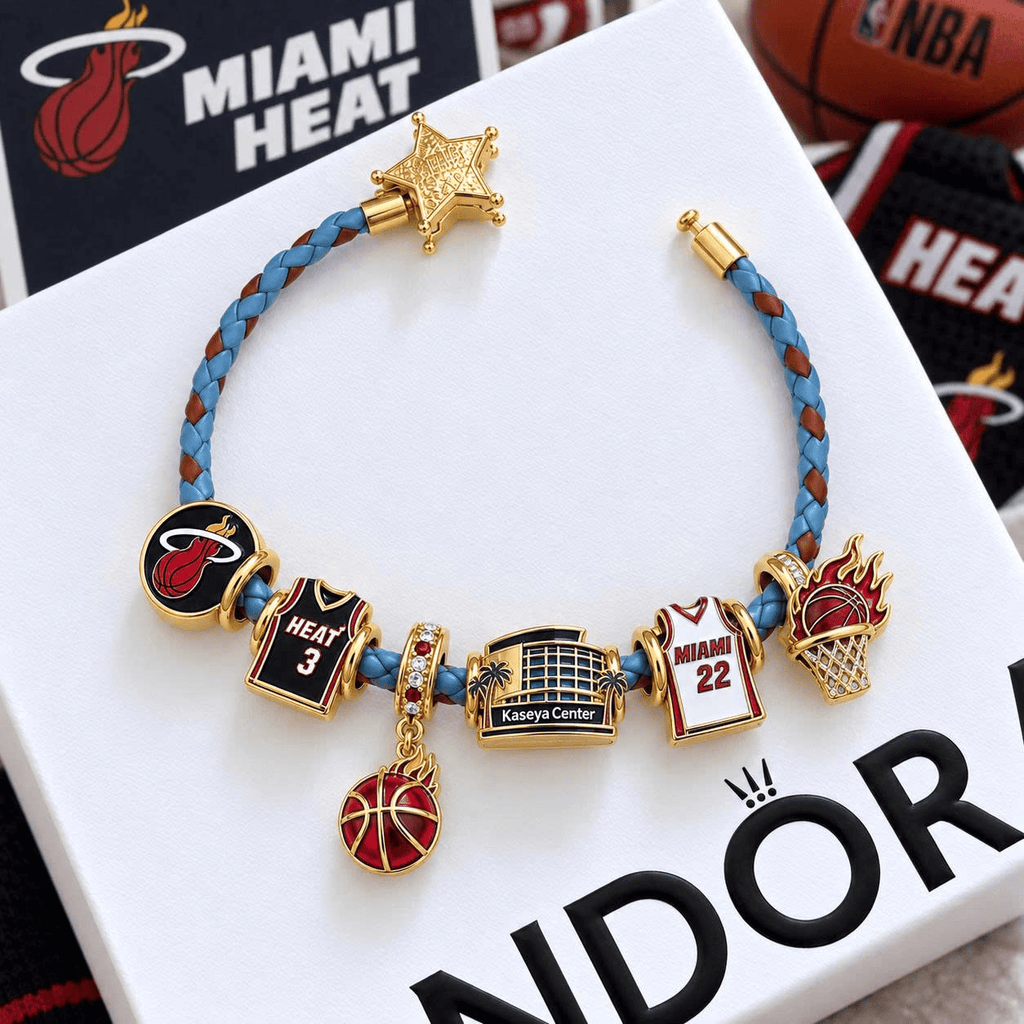MMH Braided Leather Charm Bracelet Set VTH