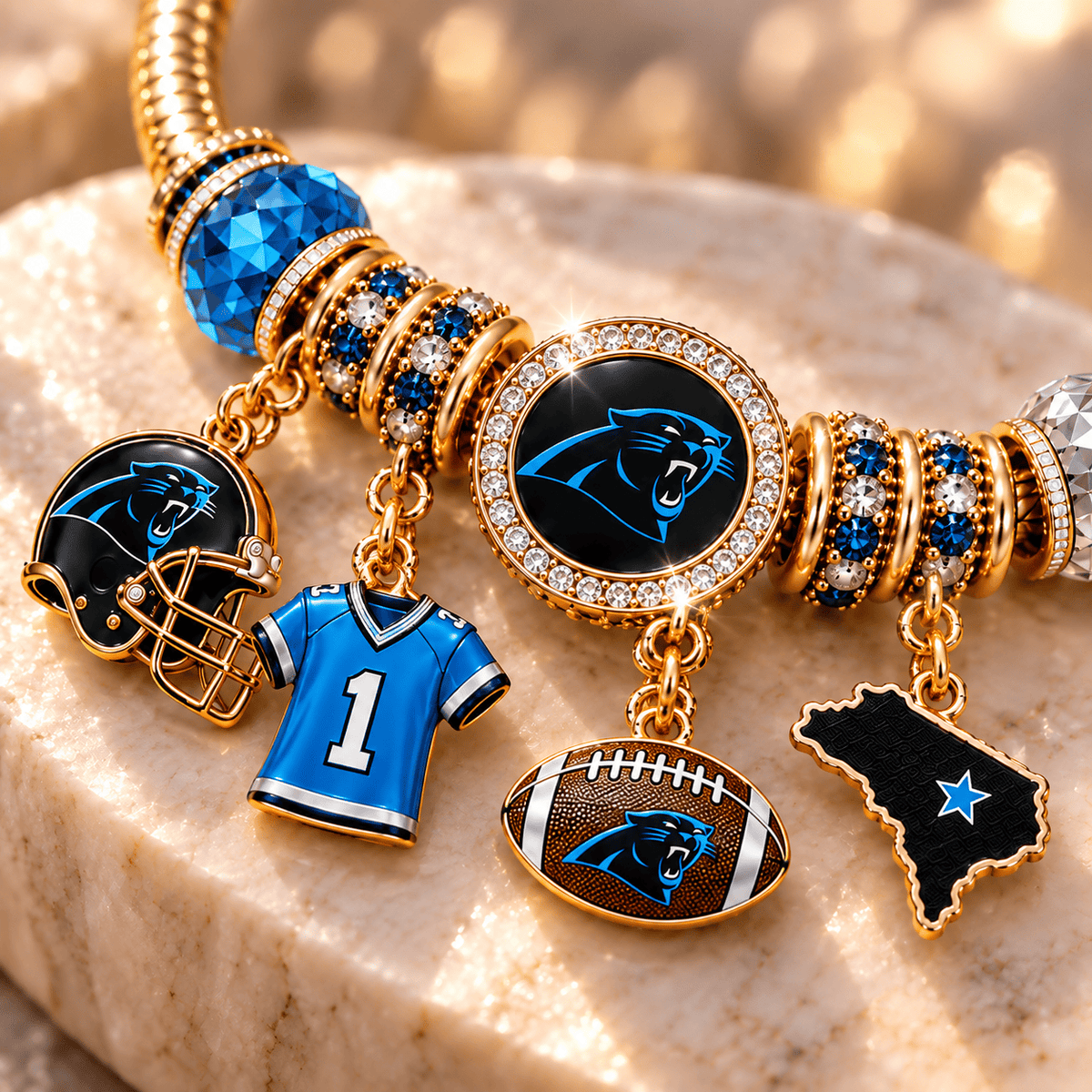 CRPT Gold Charm Bracelet Set PNPA