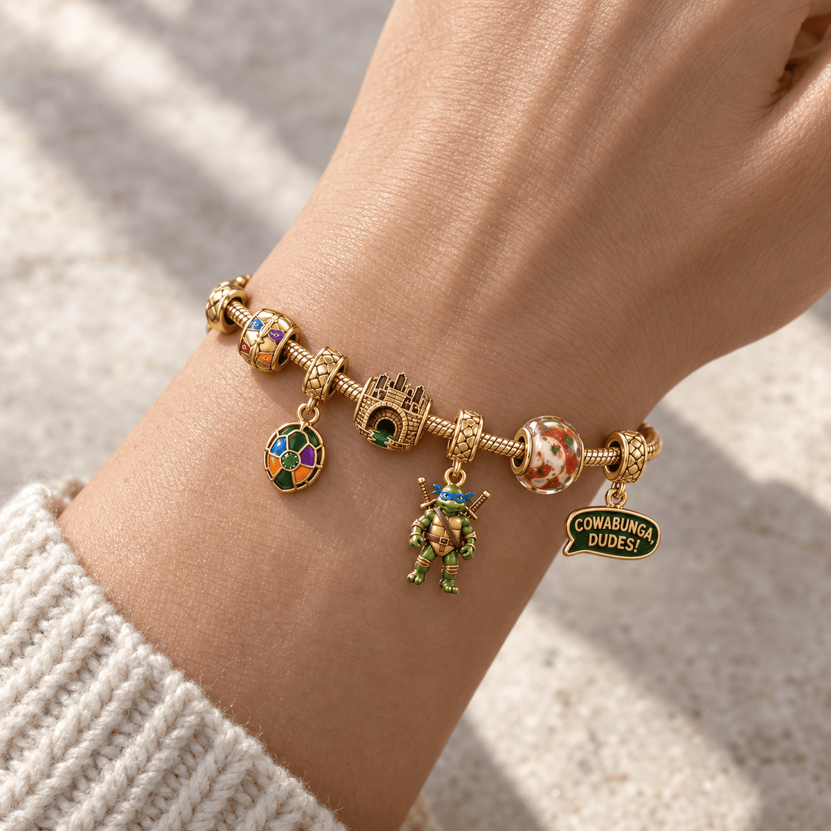 NJT Gold Charm Bracelet Set HQH