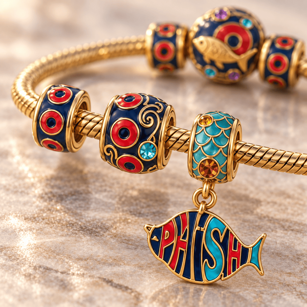 PIH Gold Charm Bracelet Set HQH