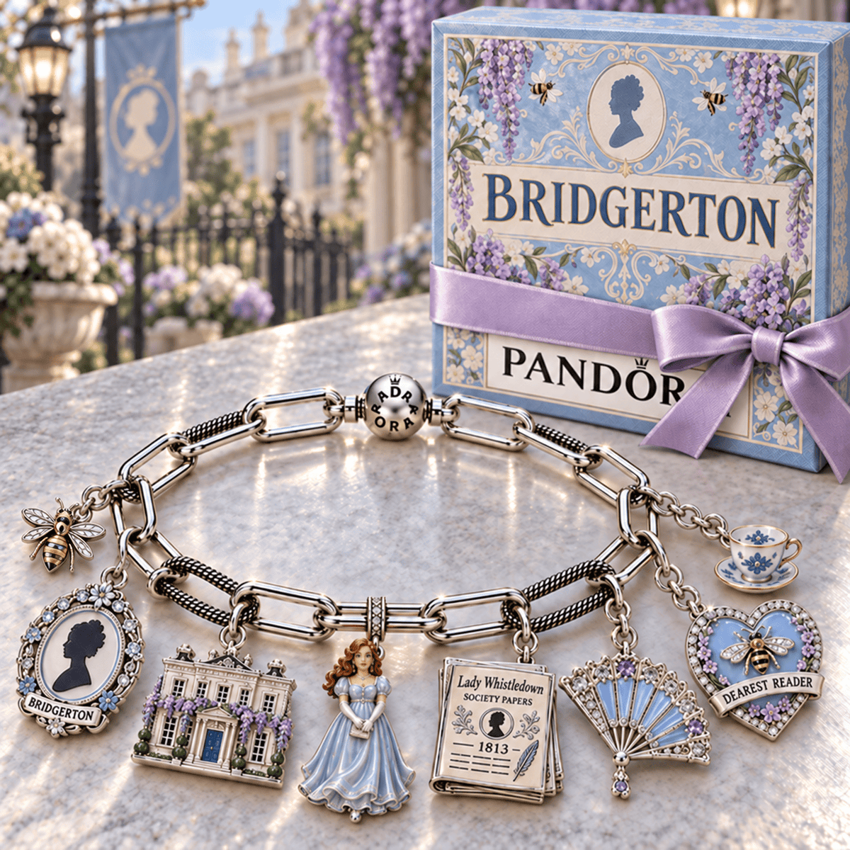 BGT Silver Charm Bracelet Set NTVA