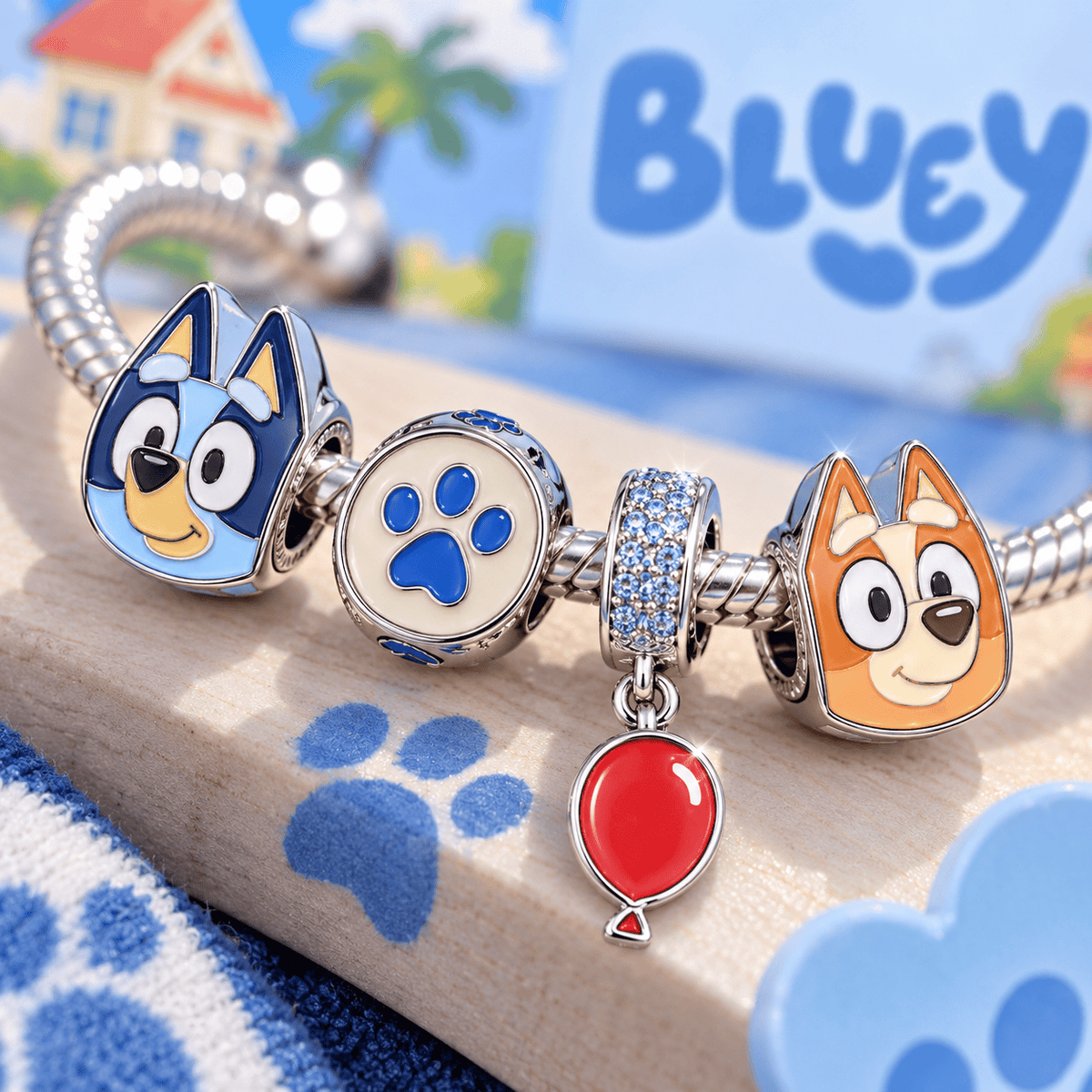 BLU Silver Charm Bracelet Set VTH