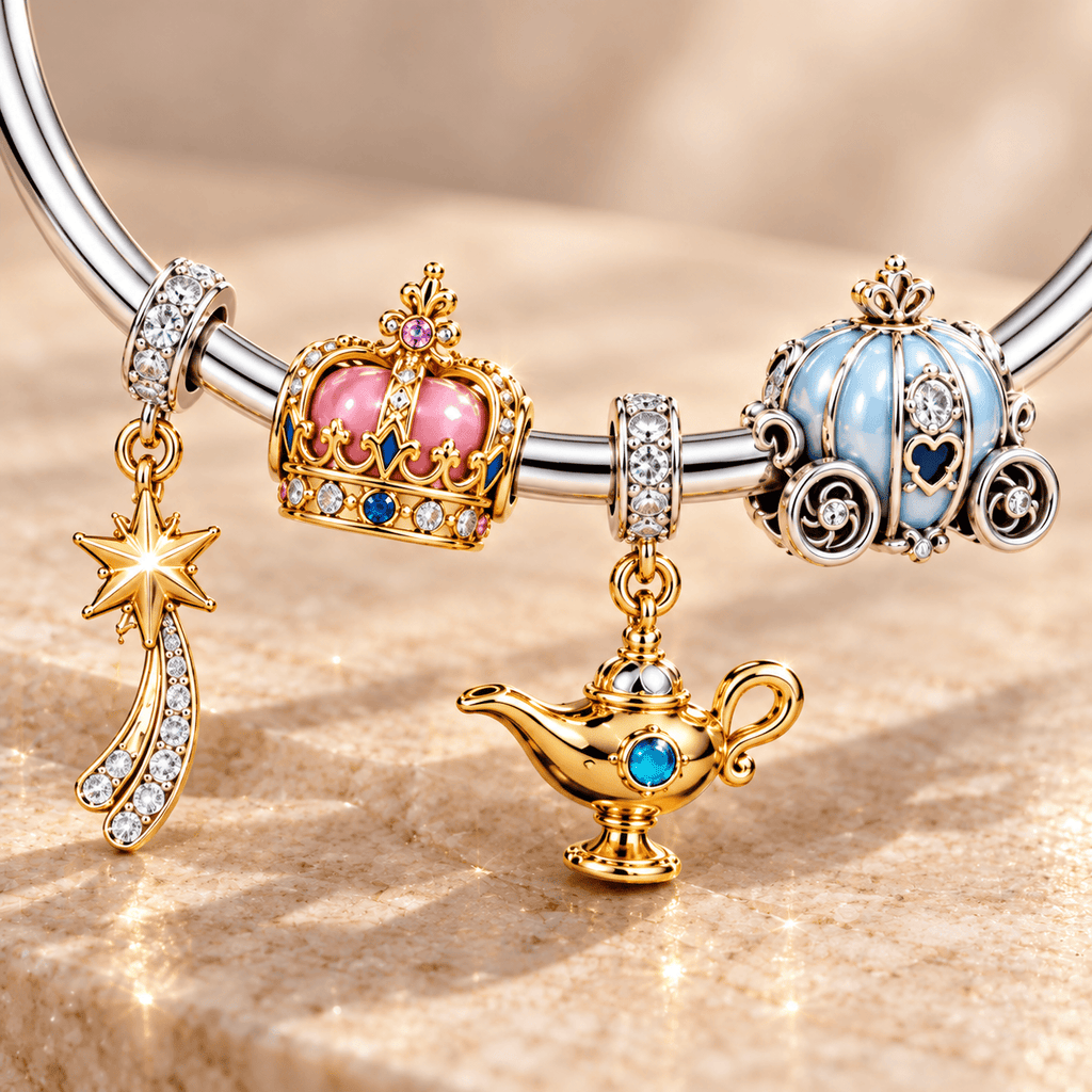 DSN Silver Charm Bracelet Set TMH