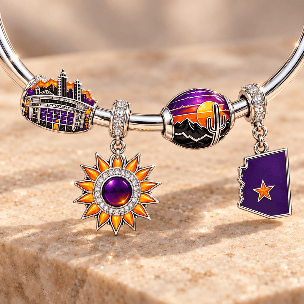 PNS Silver Charm Bracelet Set TMH