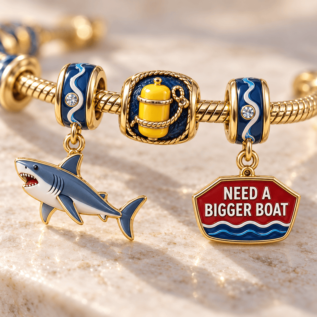 JAWS Gold Charm Bracelet Set HQH