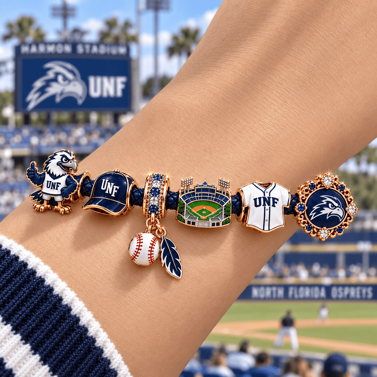 NFO Braided Leather Cord Charm Bracelet Set NHVH