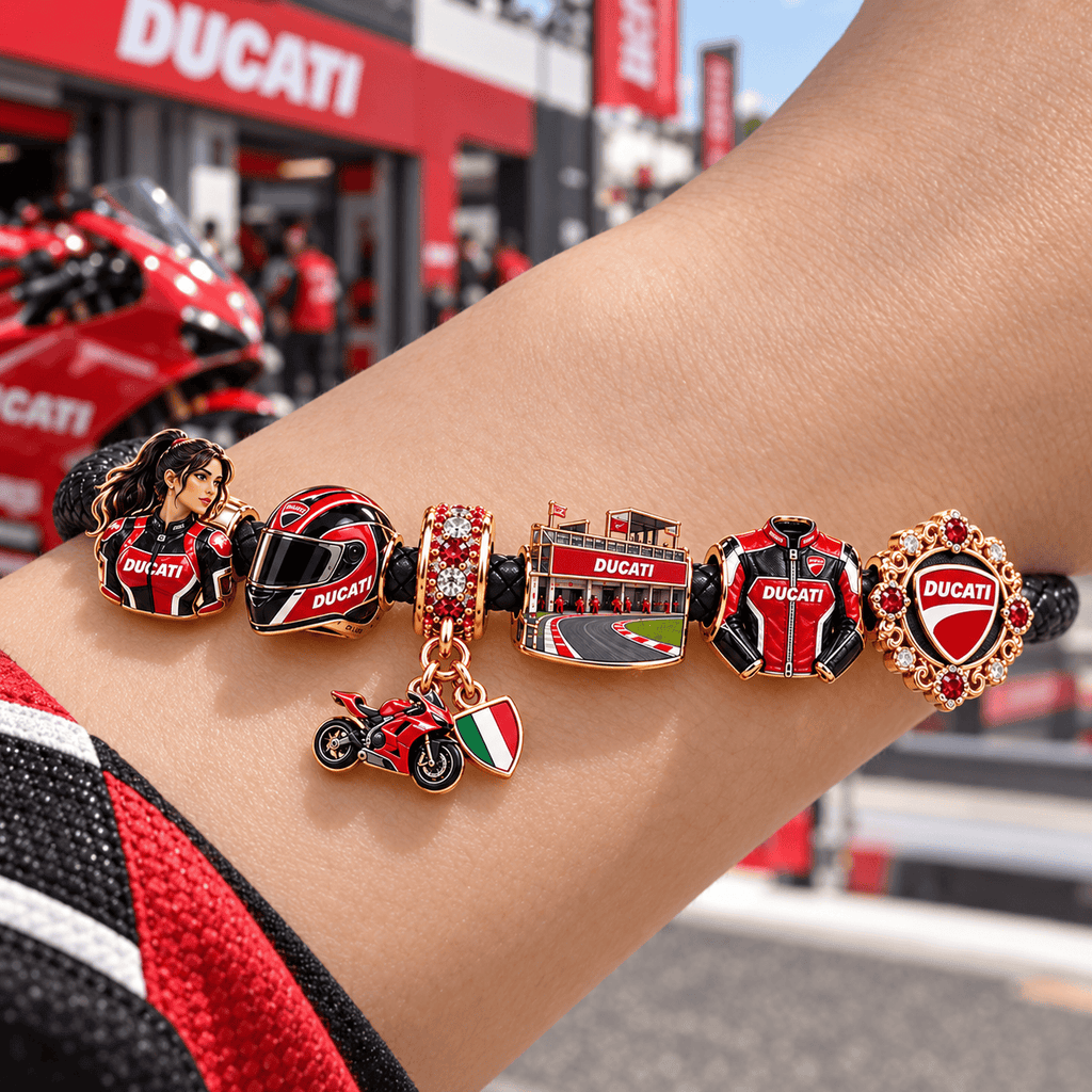 DCT Braided Leather Charm Bracelet Set NHVH