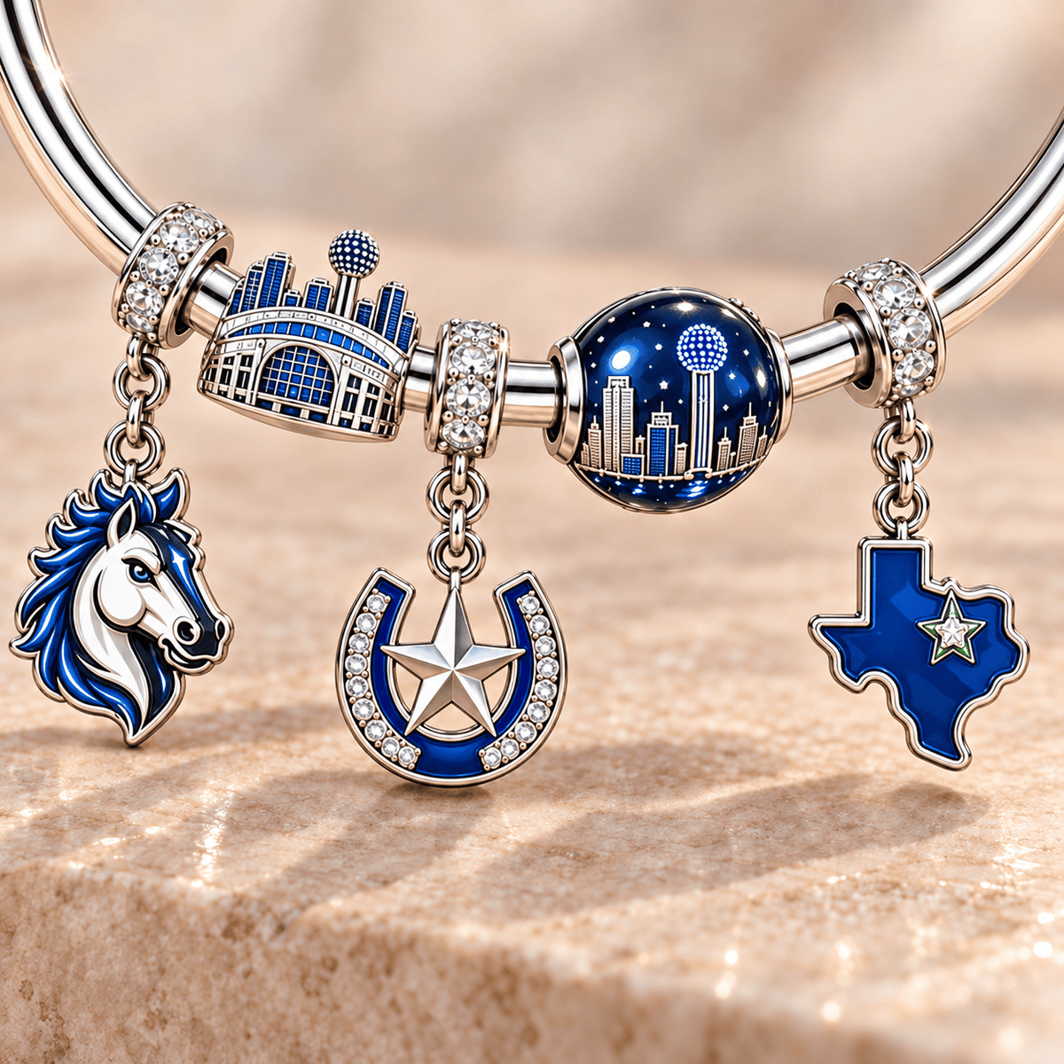 DLMV Silver Charm Bracelet Set TMH